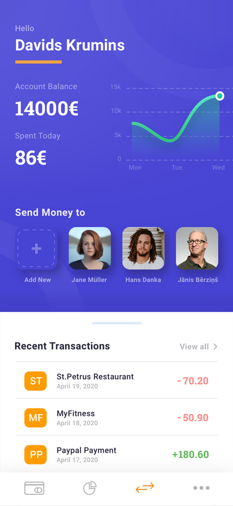 Mobile Finance App UI Design