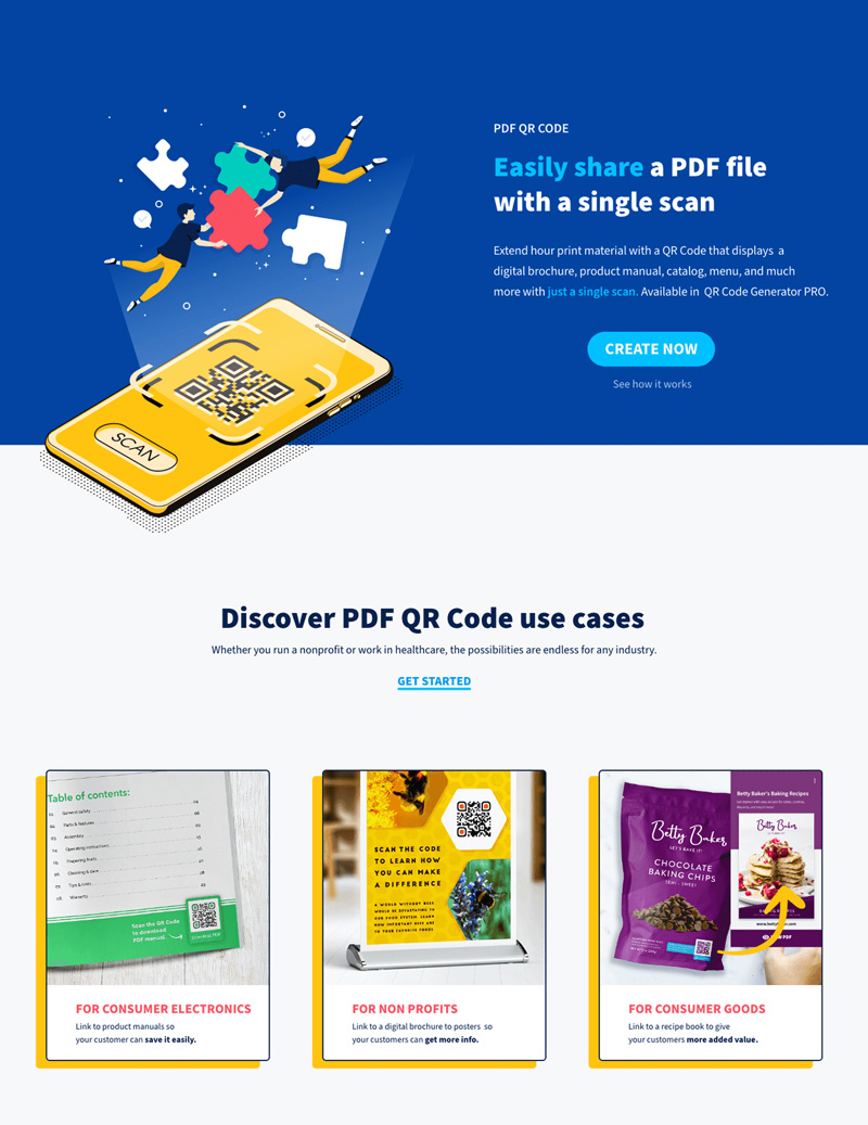 PDF QR Code UI Design
